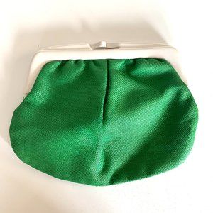 Vintage Garfinckel's Green Woven Clutch